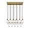 Z-Lite Arden Linear Chandelier, 17-Light, 18 In.W x 42 In.L x 12 In.H, Rubbed Brass/Clear 651P-17L-RB - alternate 1